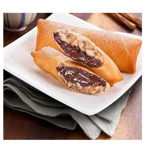 Harumaki de chocolate com banana 4 unidades