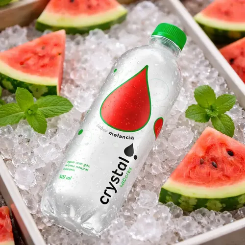 Água com Gás Crystal Melancia 510ml