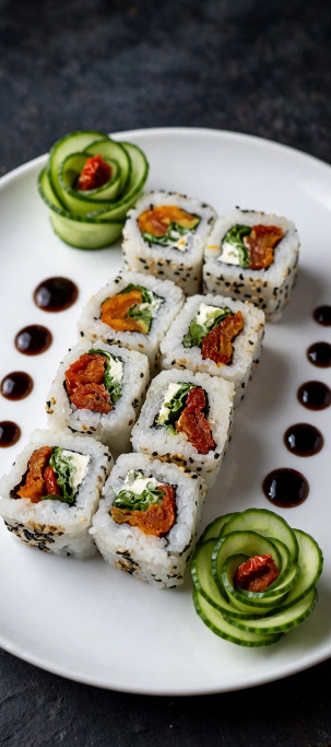 Uramaki Tomate Seco c/ Rúcula 8 unidades